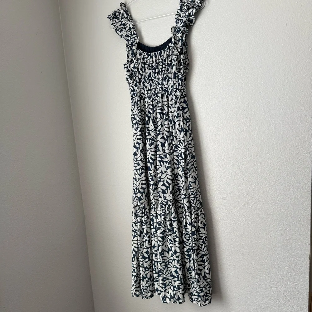 Abercrombie & Fitch Maxi Floral Dress Navy Vacation Resortwear Cruise Wedding S‎
